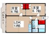 ハイハウス幕張 2LDKの間取り