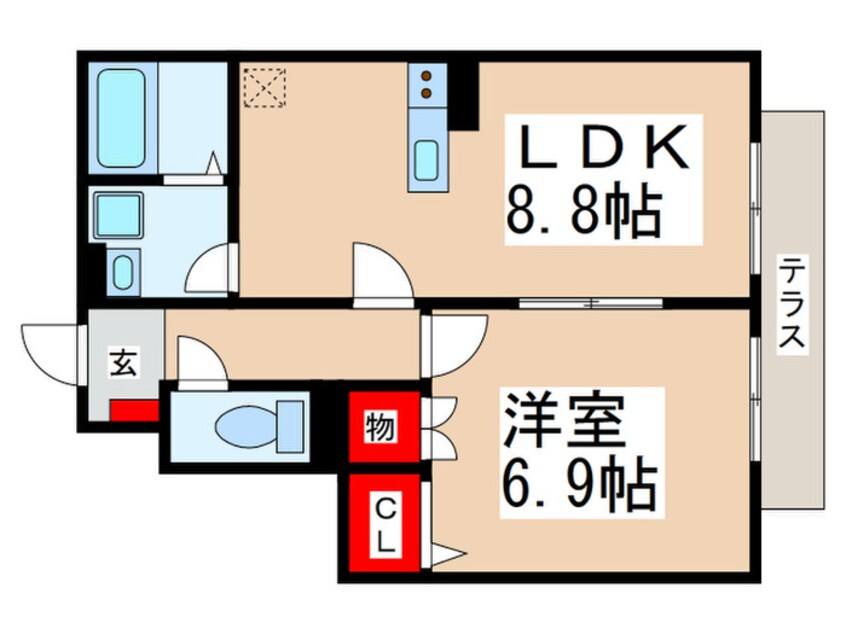 間取図 エルメゾン国立