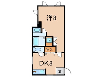 間取図 ＷＩＮＧ　ＦＵＲＵＹＡ