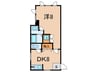 ＷＩＮＧ　ＦＵＲＵＹＡ 1DKの間取り