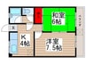 アメニティ瀬川 2Kの間取り