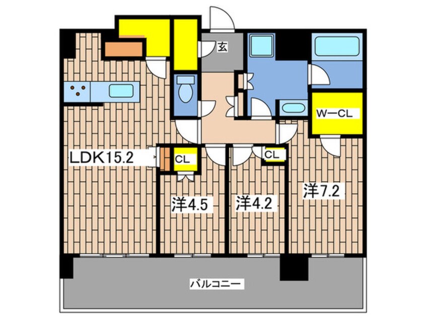 間取図 THE YOKOHAMA FRONT TOWER(3302)