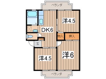 間取図 パナハイツヴィタヴィレッヂＢ
