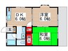 五ツ和ハイツ 2DKの間取り