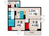 アルベロ島根 2LDKの間取り
