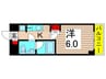 ユリカロゼ梅島 1Kの間取り
