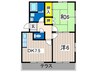 ドミ―ル富岡 2DKの間取り