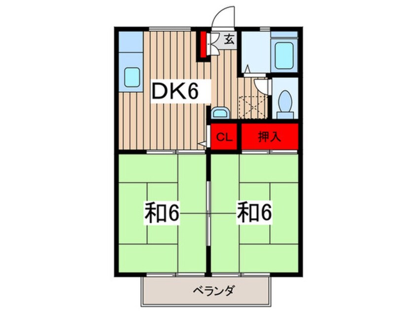 間取図 サンパナハイツＥ