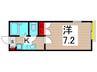 マスターピース 1Kの間取り