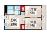 葛西平成マンション 2DKの間取り