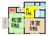 泉ハイツ 2Kの間取り