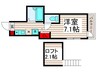 ﾌﾞﾗﾝｸﾚｰﾙ西新井 1Rの間取り