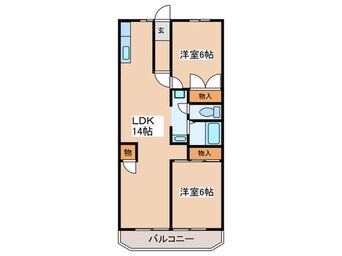 間取図 ボヌール秦野Ⅱ