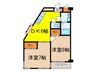 フェニックス鷺沼 2DKの間取り