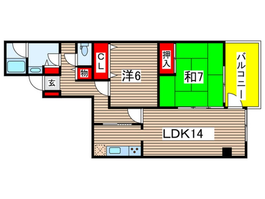 間取図 矢作台パレス