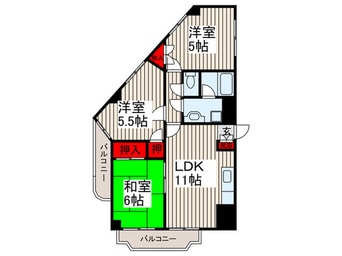 間取図 シャトレータカラ