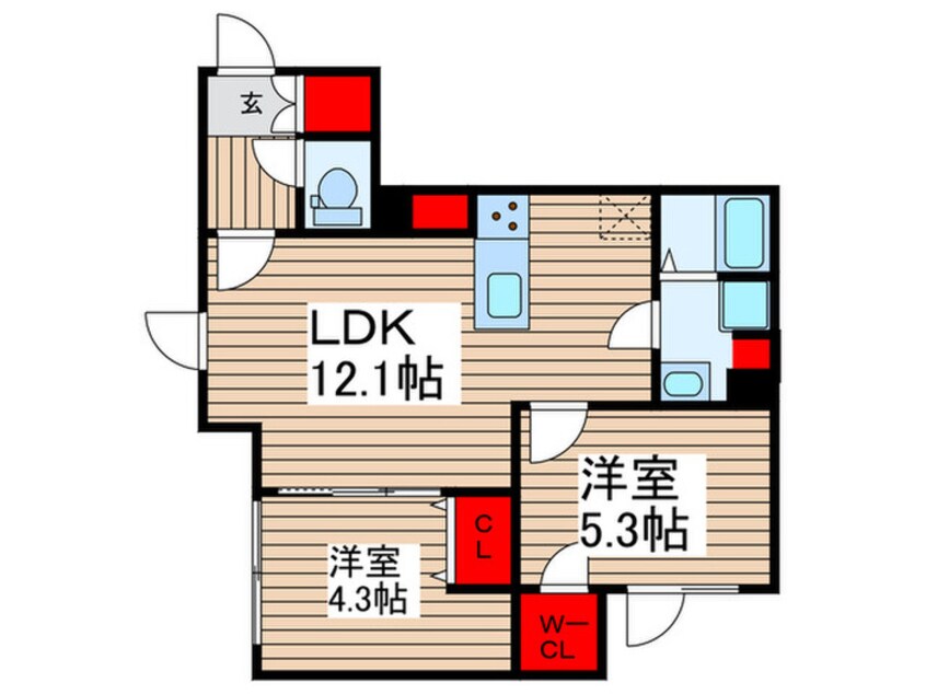 間取図 ウェルスクエア田端Ⅱ