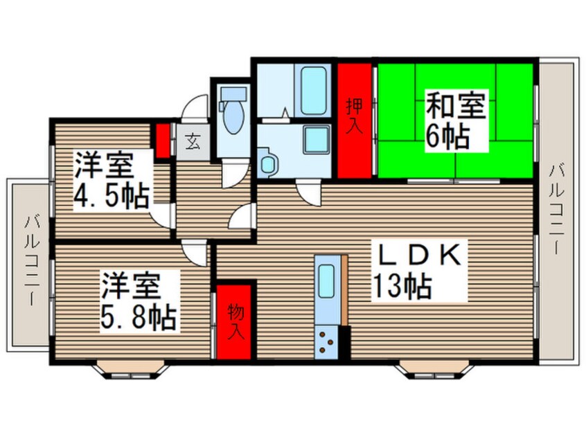 間取図 エスポワ－ルＴＩﾏﾝｼｮﾝ(101)