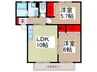 メゾンタチバナ 2LDKの間取り