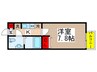 セレーナ中央 1Kの間取り