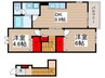 ブリリアントⅢ 2DKの間取り