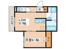 ボヌール 1LDKの間取り