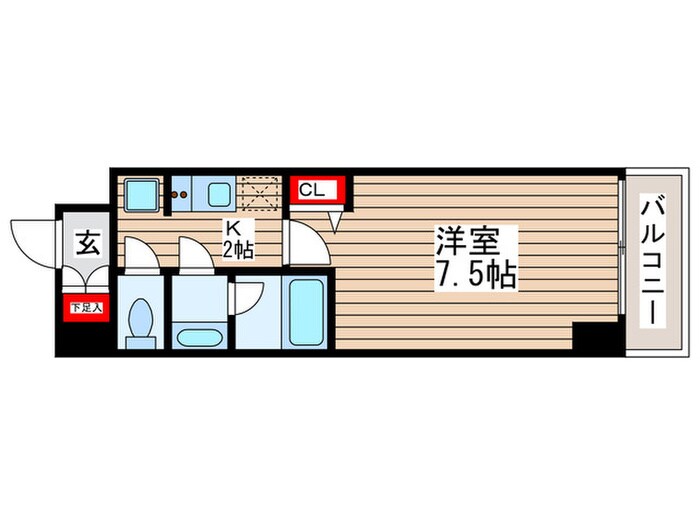 間取り図 ﾊｰﾓﾆｰﾚｼﾞﾃﾞﾝｽ水天宮前(704)