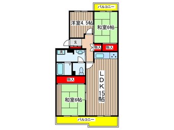 間取図 星が丘ﾊﾟ-ｸﾗﾝﾄﾞふじのき台17号棟