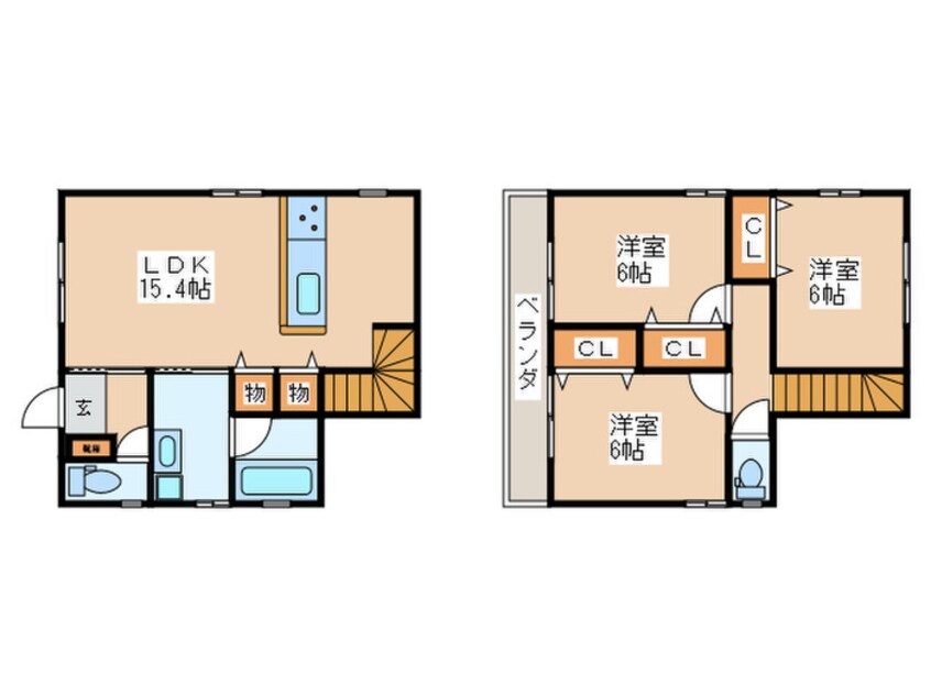 間取図 立川市砂川町3丁目貸家C