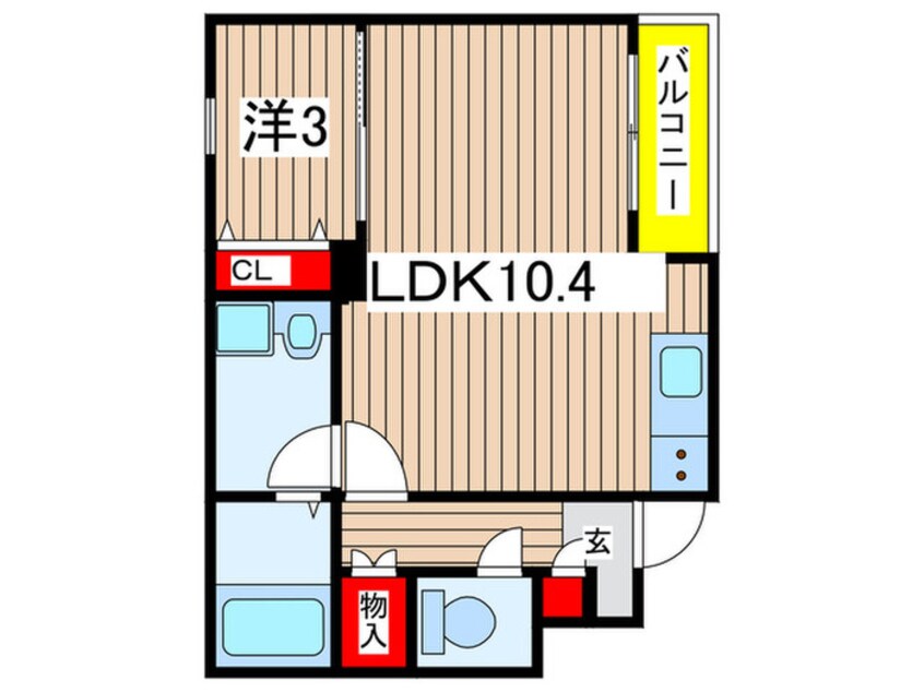 間取図 ジークレスト千葉浜野