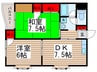 パレス細田 2DKの間取り