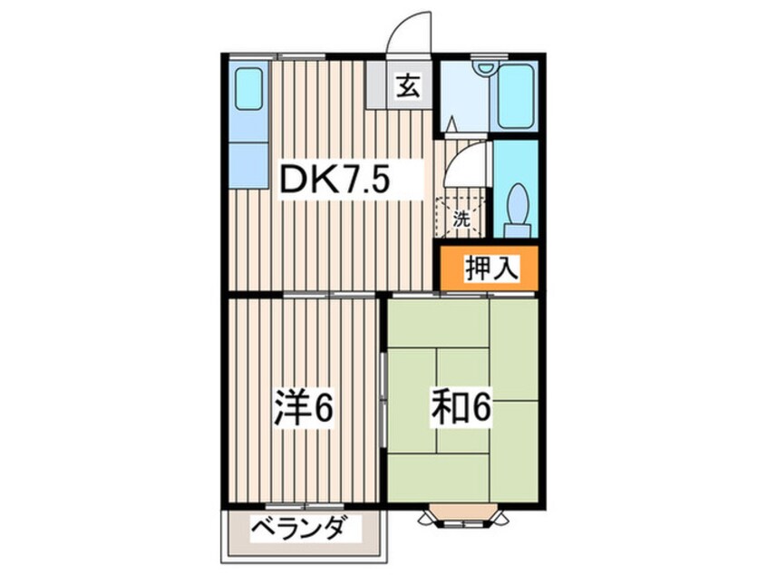 間取図 サンハイツ湘南　Ａ