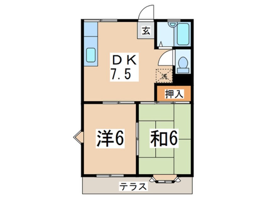 間取図 サンハイツ湘南　Ａ