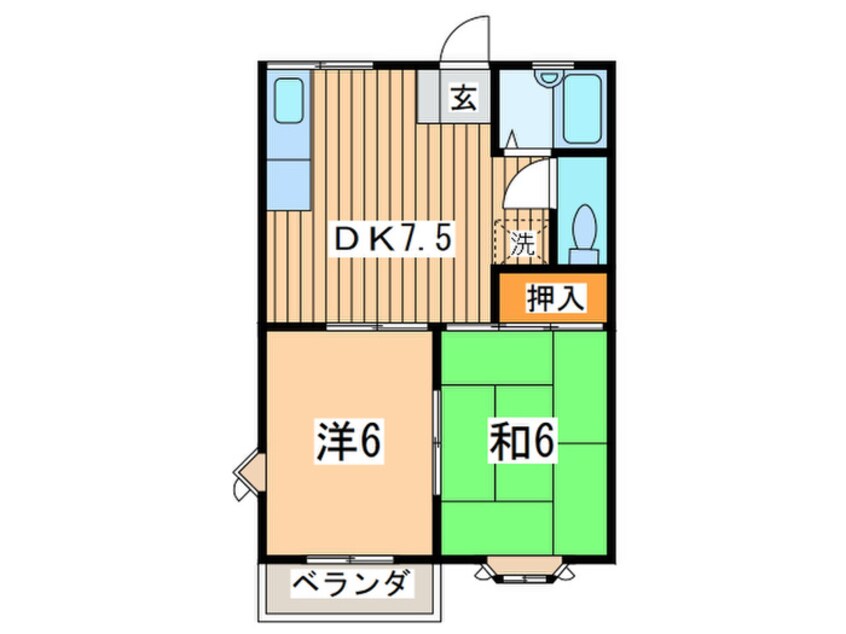 間取図 サンハイツ湘南　Ａ