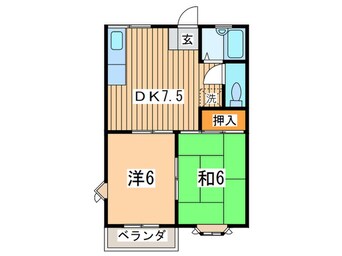 間取図 サンハイツ湘南　Ａ