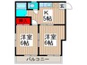サンハイツ 2Kの間取り