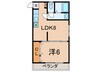 櫻陰コーポ 1LDKの間取り