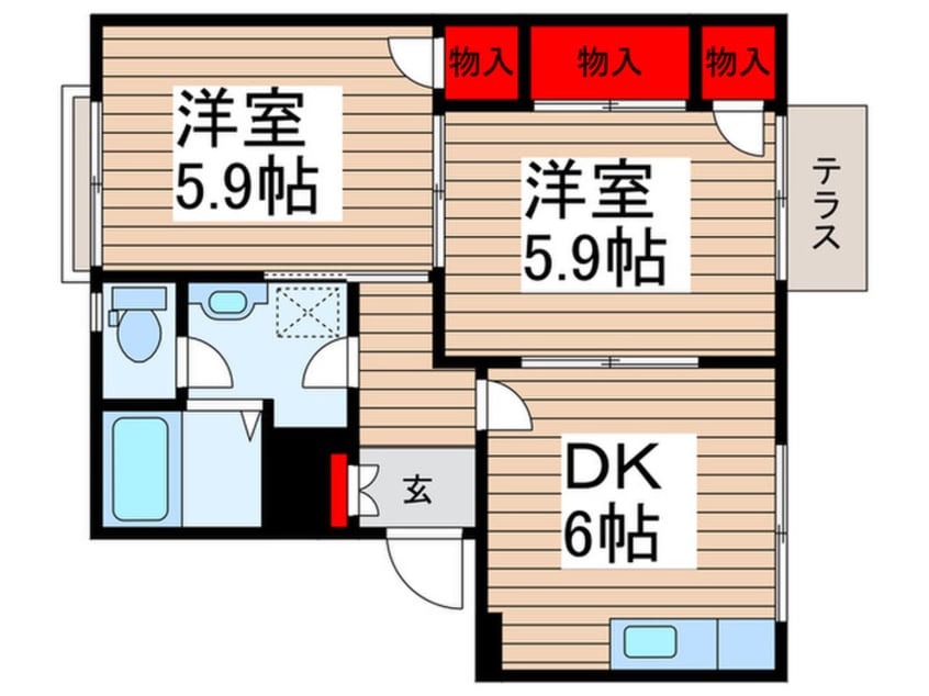 間取図 グランドール西馬橋2