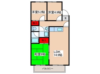 間取図 ロイヤルハイツ谷原