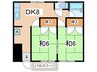 小菊荘 2DKの間取り