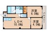 タケイマンション 2LDKの間取り