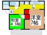 東一番館 2Kの間取り