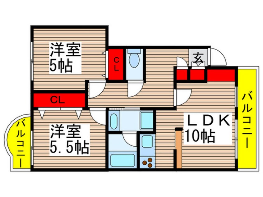 間取図 カサグランデⅢ弐番館