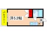 クレール新百合 1Rの間取り