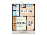 ヴェルデⅡ 2DKの間取り