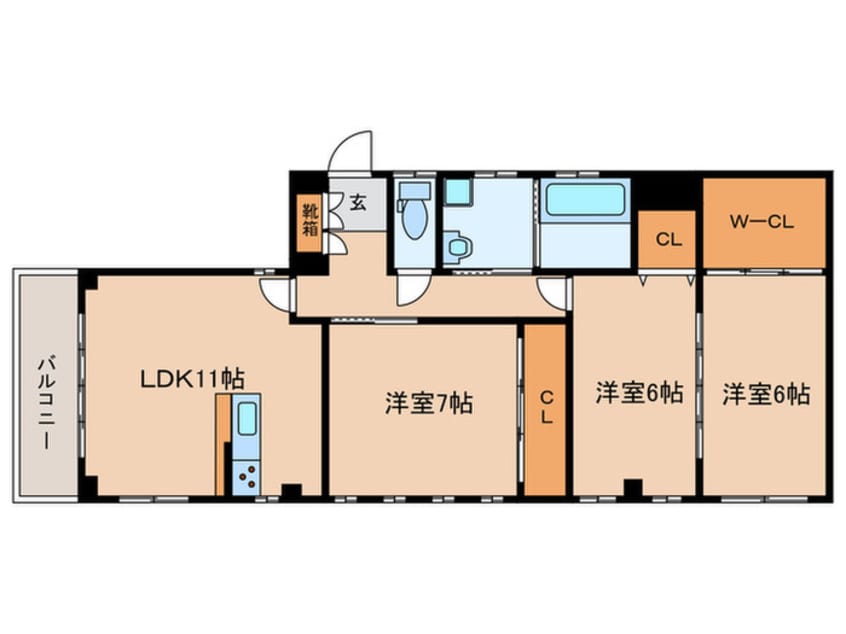 間取図 カ－サフレ－ル