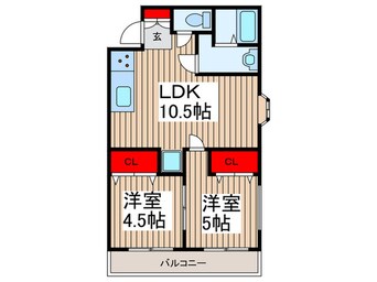 間取図 ハイツリィ－芝