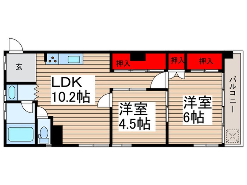 間取図 中田ビル（３０１）
