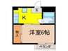 リバーサイド石神井 1Kの間取り