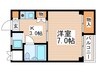 ハイツブルネット 1Kの間取り